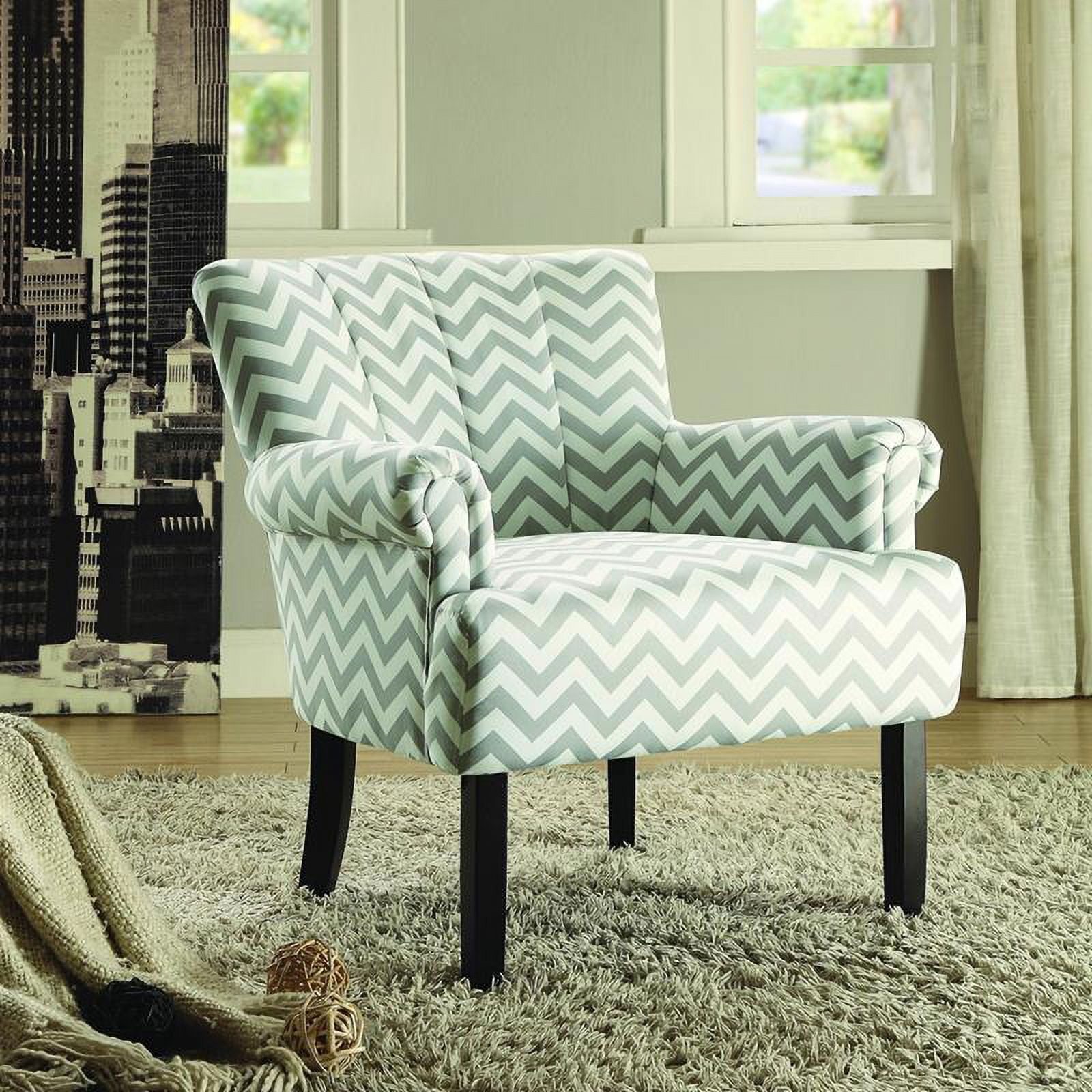 Chevron accent chair with arms deals