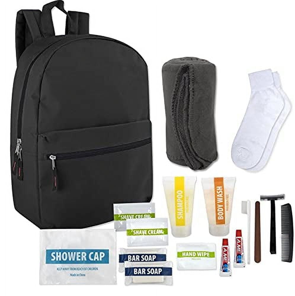 Homeless Care Package Supplies Bulk 18 Piece Care Kit for Homeless Survival Kit, 12 Packs
