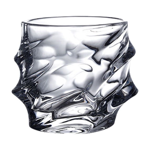 Homelife 1/2/4Pcs Glass Whiskey Glasses Heavy Thick Bottom Bar Bourbon Glasses Faux Crystal Whisky Twisted Glass Tumblers Poker Night Drinkware