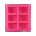 thumbnail image 1 of Homelife 1 Pc 6-Cavity Plain Rectangle Soap Mold Silicone Craft DIY Cake Making Mould, 1 of 7