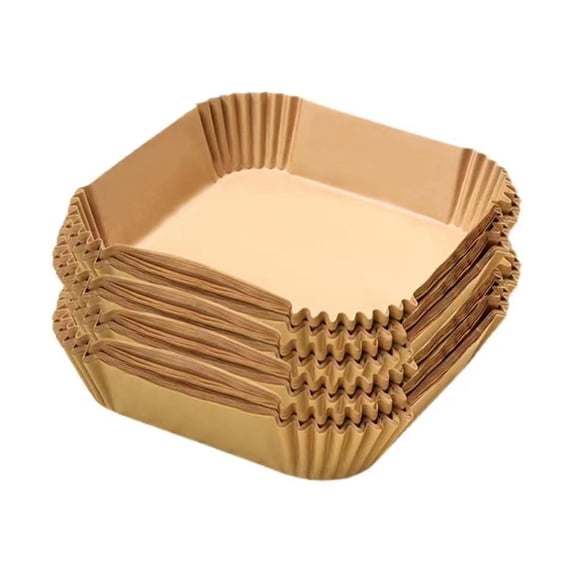 Homelife 100Pcs Disposable Baking Paper Non-Stick Mat for Air Fryer Square Round Parchment Liners Oil Absorbent Tool Kitchen Oven Accessory