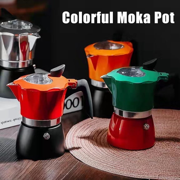 Homelife 150/300ML Moka Pot Espresso Coffee Maker 3-Cup 6-Cup Leak-Proof Stovetop Italian Coffee Maker for Home Kitchen Outdoor Travel Restaurant