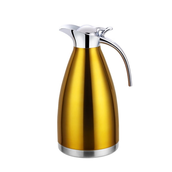 Homelife 2L Stainless Steel Thermal Kettle Flask Jug Double Layer Insulation Pot for Tea Coffee Hot Water Anti-Drip Nozzle Kettle for Home Bar Outdoor