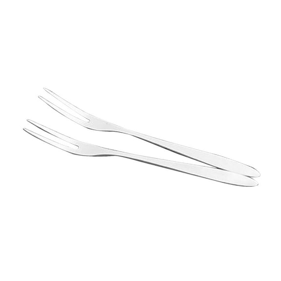 Homelife 2Pcs Household 2-prong Appetizer Cake Fruit Western Small Fork Kitchen Accessory