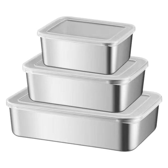 Homelife 3Pcs Bacon Cheese Container Airtight Deli Meat Storage Box with Lids Fridge Safe Sealed Fruit Lunch Storage Box