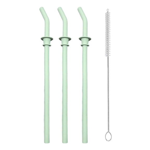 Homelife 3Pcs Straw Replacement Set for Hydro Flask Tumbler Long Cleaning Brush BPA Free Food-Grade Straw for Hydroflask Travel Mug