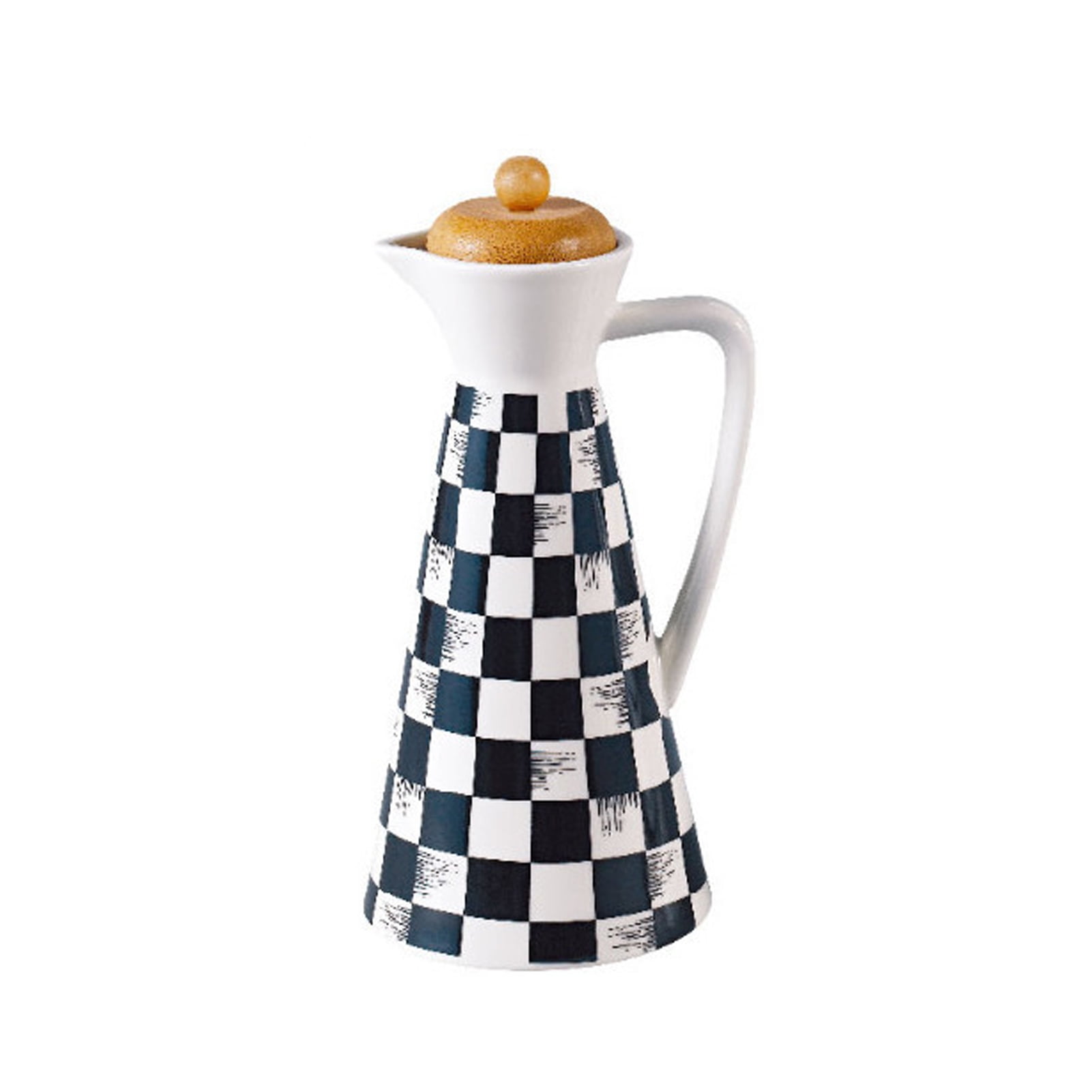 Homelife 400/800ml Ceramic Oil Dispenser Bottle Dust-proof Design Handmade Ceramics Oil Can for Kitchen Cooking Olive Oil Soy Sauce Vinegar Cruet Storage Jar Hotel Art