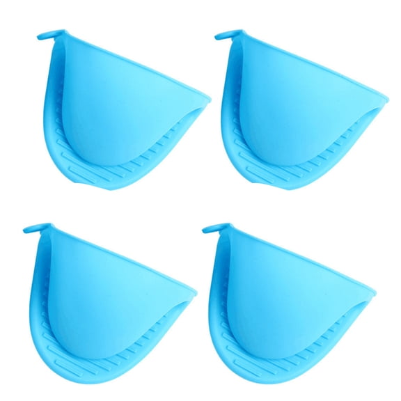 Homelife 4Pcs Silicone Oven Mitts Heat Resistant Kitchen Mittens Pinch Mitts Anti-Scald Silicone Potholders Non-Slip Cooking Mitts Versatile Mini Oven Mitts
