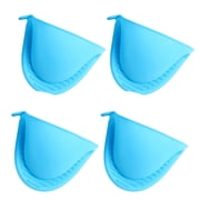 Homelife 4Pcs Silicone Oven Mitts Heat Resistant Kitchen Mittens Pinch Mitts Anti-Scald Silicone Potholders Non-Slip Cooking Mitts Versatile Mini Oven Mitts