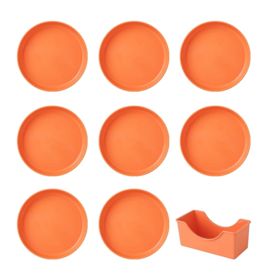 Homelife 8Pcs Lightweight Plastic Plates Unbreakable Reusable Dinner Plates Dishwasher Safe Colorful Plates for Kitchen Everyday Camping Plates