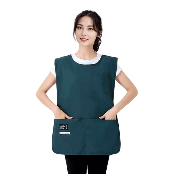 Homelife Apron Vest with Pockets Stain-resistant Artist Apron Solid Color Vest Apron for Kitchen Painting Crafting Unisex Cobbler Apron for Various Occasions