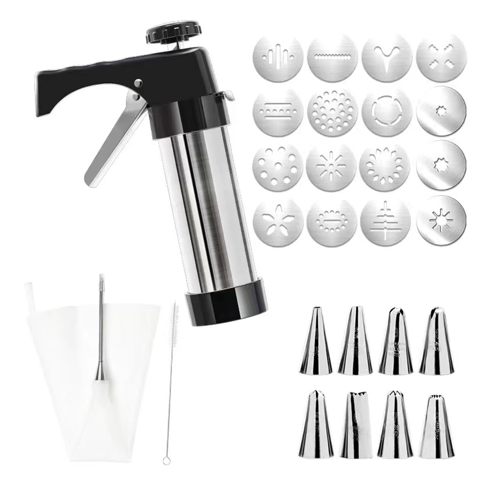 Deviled Egg Piping Tool Churro Maker Machine, Churro Kit With 8 Piping Nozzles 16 Cookie Discs Stainless Steel Churro Press Machine Churros Making Kit Churro Spritz Cookie Press G Churreras Para Churros