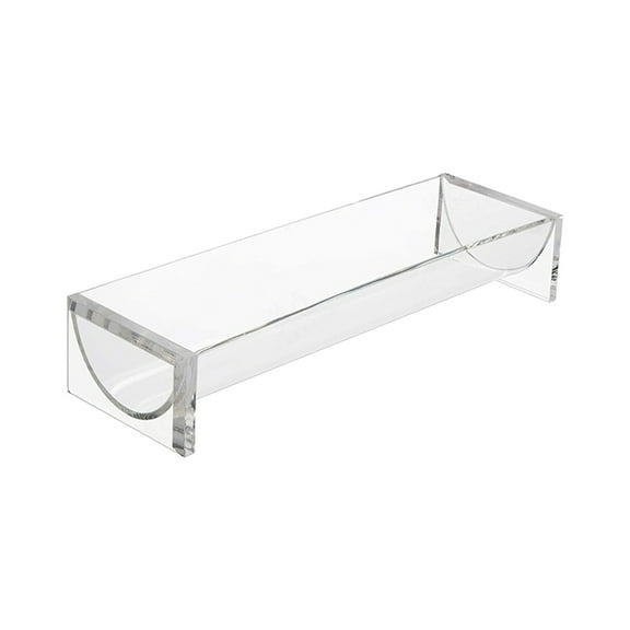 Homelife Clear Acrylic Cookie Tray Modern Design BAP-Free Round Rectangular Appetizer Serving Tray for Bread Fruits