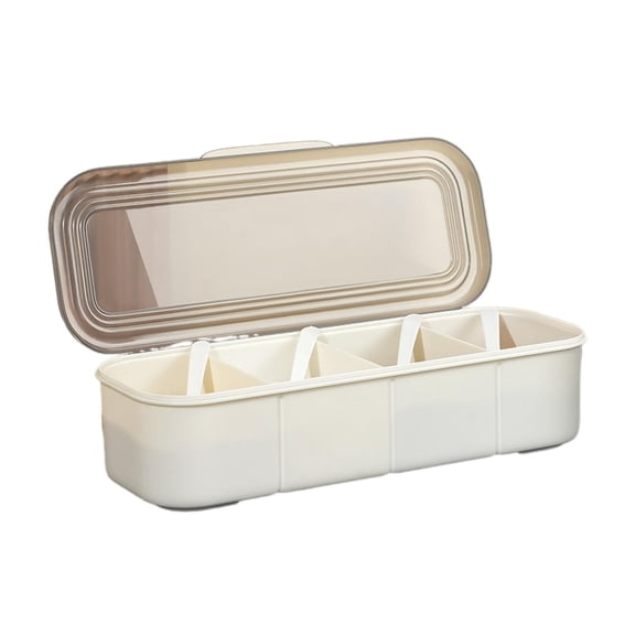 Homelife Condiment Server with Ice Tray Cold Serving Tray for Bar Fruit Salad Taco Multipurpose Chilled Condiment Caddy with Compartments And Separate Lids