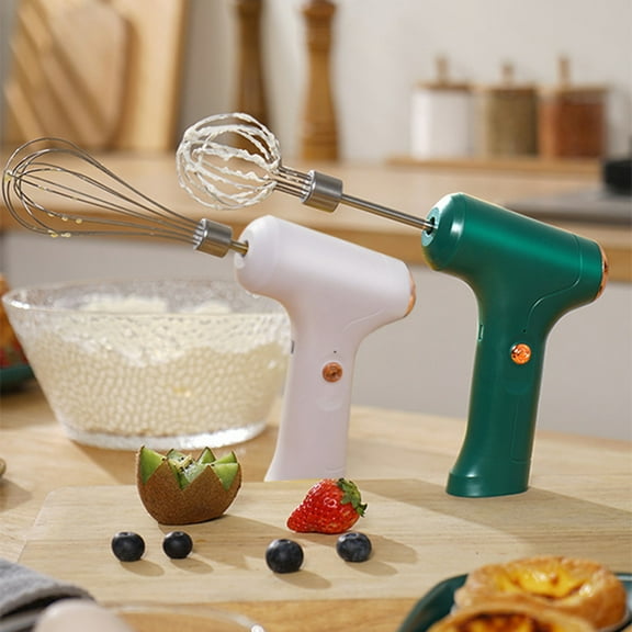 Homelife Cordless Electric Egg Beater with Double Mixing Head 3 Speeds Portable Handheld Whisk for Cake Bread Desserts Hand Mixer