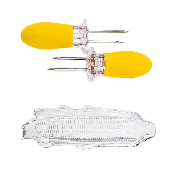 Homelife Corn Trays Anti-scalding Wear-resistant Plastic Cob Dinnerware Sets for Family