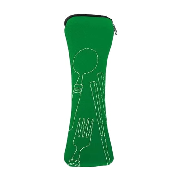 Homelife Cutlery Storage Bag Tableware Cloth Bags Zipper Design Portable Washable Storage Pouch for Fork Spoon Chopsticks Office Car Camping Travel Utensil Carrying Case