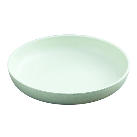 Homelife Dinner Plate Solid Color Smooth Surface Easy Cleaning Microwave Safe Food Grade Tableware Round Shape Food Plate Home Anti-Slip Base Dinner Dish Kitchen Supplies