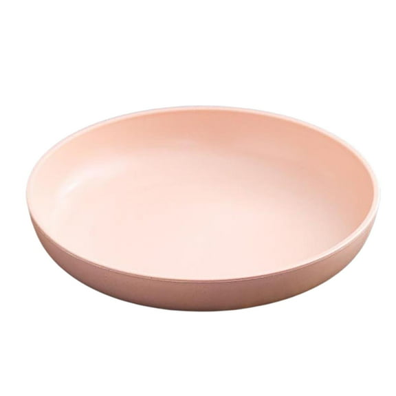 Homelife Dinner Plate Solid Color Smooth Surface Easy Cleaning Microwave Safe Food Grade Tableware Round Shape Food Plate Home Anti-Slip Base Dinner Dish Kitchen Supplies