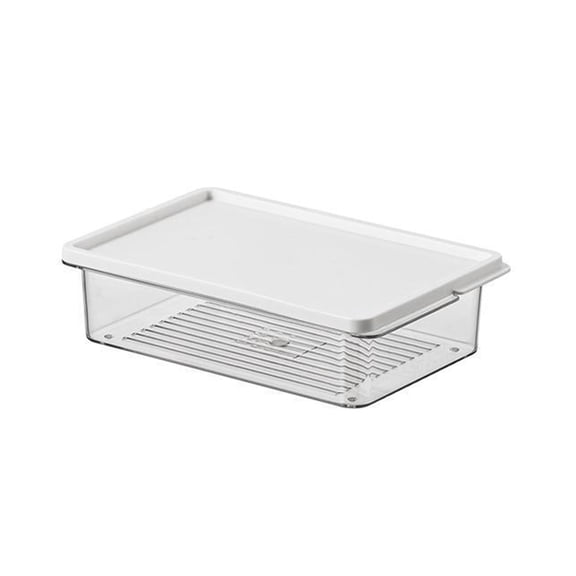 Homelife Food Preservation Box Stackable Freezer Fridge Organizer with Lid Anti-Frost Reusable Food Containers for Meal Prep Week Herb Storage