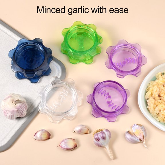 Homelife Garlic Mincer Portable Manual Garlic Press for Quick Meal Prep Translucent Kitchen Tool for Garlic Ginger Herbs Nuts