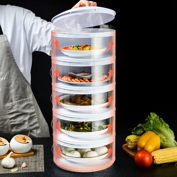 Homelife Insulated Dish Cover Anti-fly Dust-proof Multi-layer Storage Heat Preservation Kitchen Food Box Stackable Container for Outdoor Picnic BBQ Dining Table