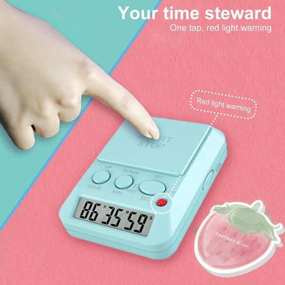Homelife Learning Timer for Studying Countdown Date Timer Beep Light Timer Clock Multi-Function Electronic Clock Timers Cute Digital Timer for Gym Break Time Cooking Meeting