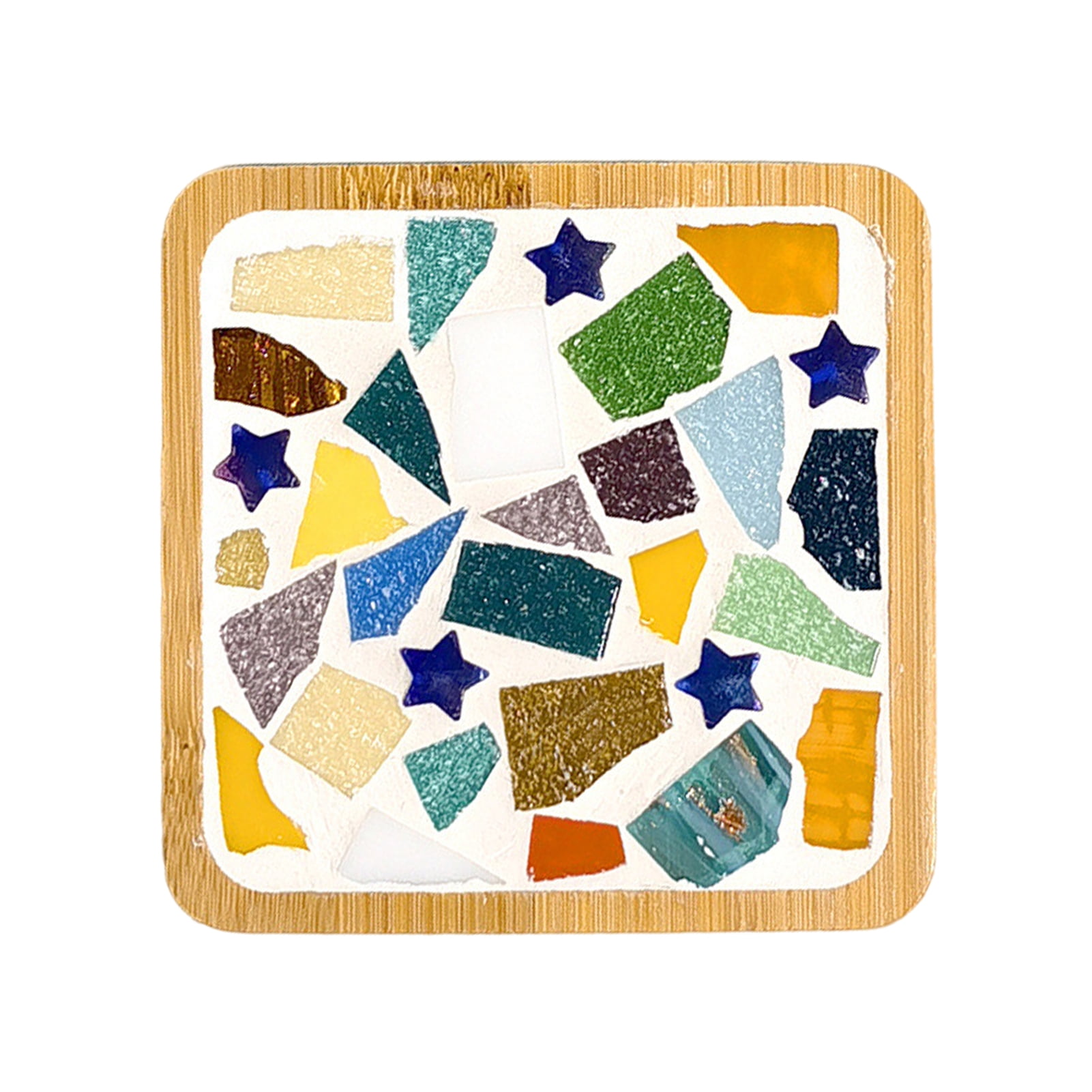 Homelife Mosaic Craft Coaster Making Kit for Adults DIY Glass Mosaic Tiles Kits Ceramic Art Bulk Materials Package for Women Kid Seniors Handmade Gifts
