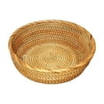thumbnail image 1 of Homelife Rattan Storage Basket Round Serving Organizer Baskets for Living Room Handwoven Fruit Bowl Bread Basket for Kitchen Counter, 1 of 13