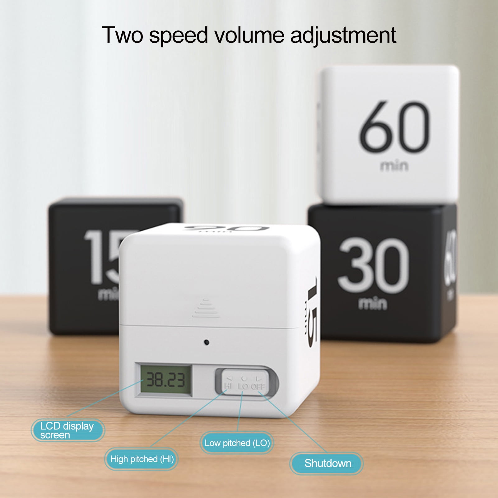 Homelife Rotating Pomodoro Timer 1-60 Minutes Preset LED Display ...