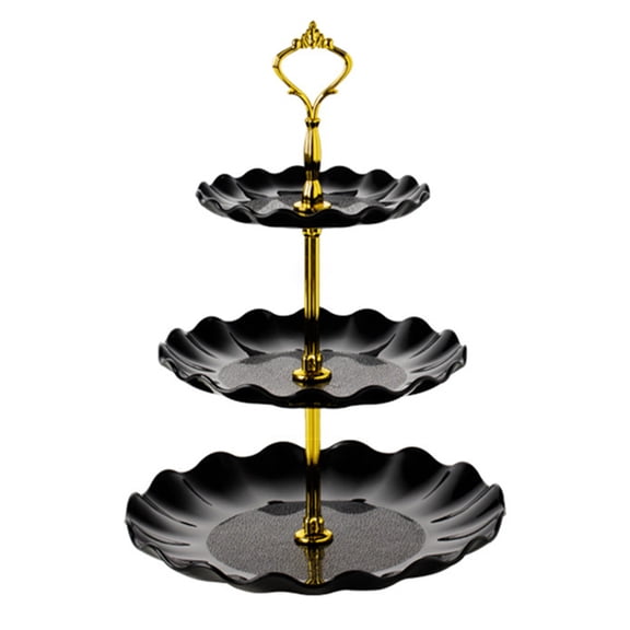 Homelife Snack Tray Three-layer Anti-deformed PP Creative Refreshment Cake Stand for Household