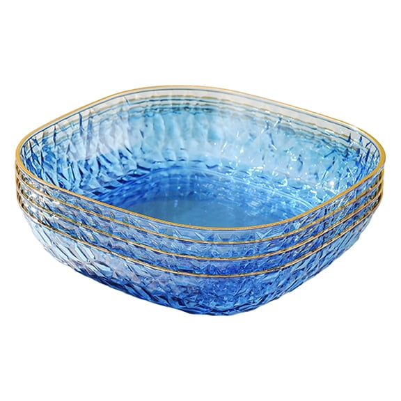 Homelife Spit Bone Dish Multi-function Thickened Base Light Luxury Style Translucent Storage Plate Home Supplies