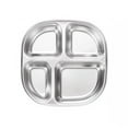 thumbnail image 1 of Homelife Stainless Steel Dinner Plate for Kids Cartoon Design Divided Tray Food-Grade Safe Durable Children Compartment Serving Snack Dishes, 1 of 11