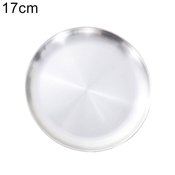 Homelife Stainless Steel Matte Round Dining Plate Tableware Dessert Pizza Dish Fruit Tray