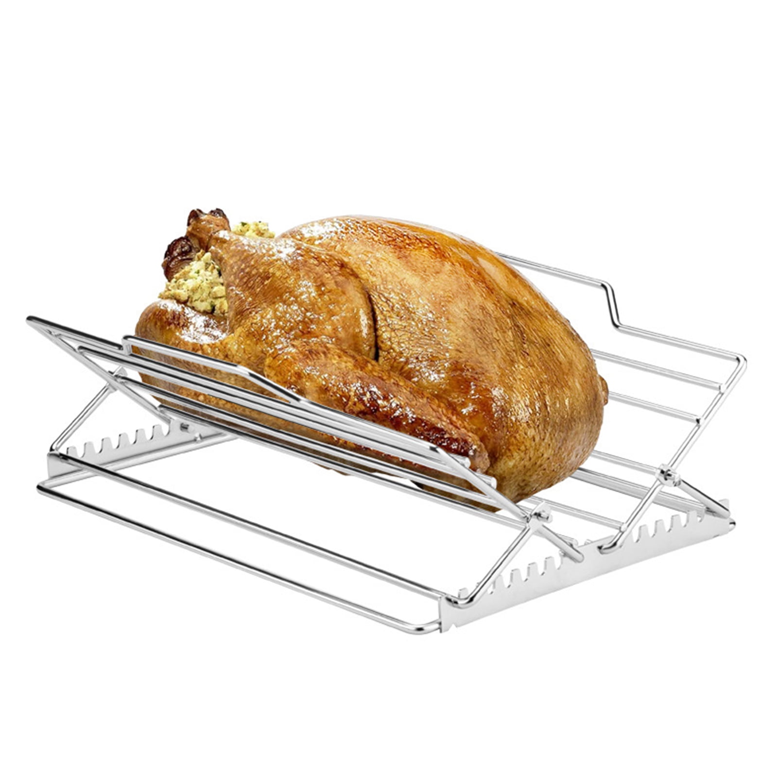 Homelife Stainless Steel Roasting Rack BBQ Rib Racks for Grilling ...