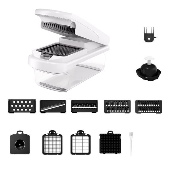 Homelife Vegetable Chopper 14-in-1 Kit Stainless Steel Onion Chopper with Container Veggie Cutter Kitchen Essential