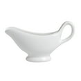 thumbnail image 1 of Homelife White Ceramic Gravy Boat Sauce Server with Large Pour Spout Non-Slip Bottom Gravy Dispenser for Gravy Salad Dressings, 1 of 12
