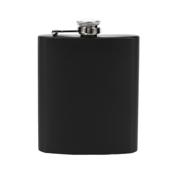 Homelife Wine Flask Stainless Steel Funnel And Cups 6-12Oz Pocket-Sized Wine Bottle with Never-Lose Metal Cap Portable Matte Black Drinking Flasks for Outdoor Activities