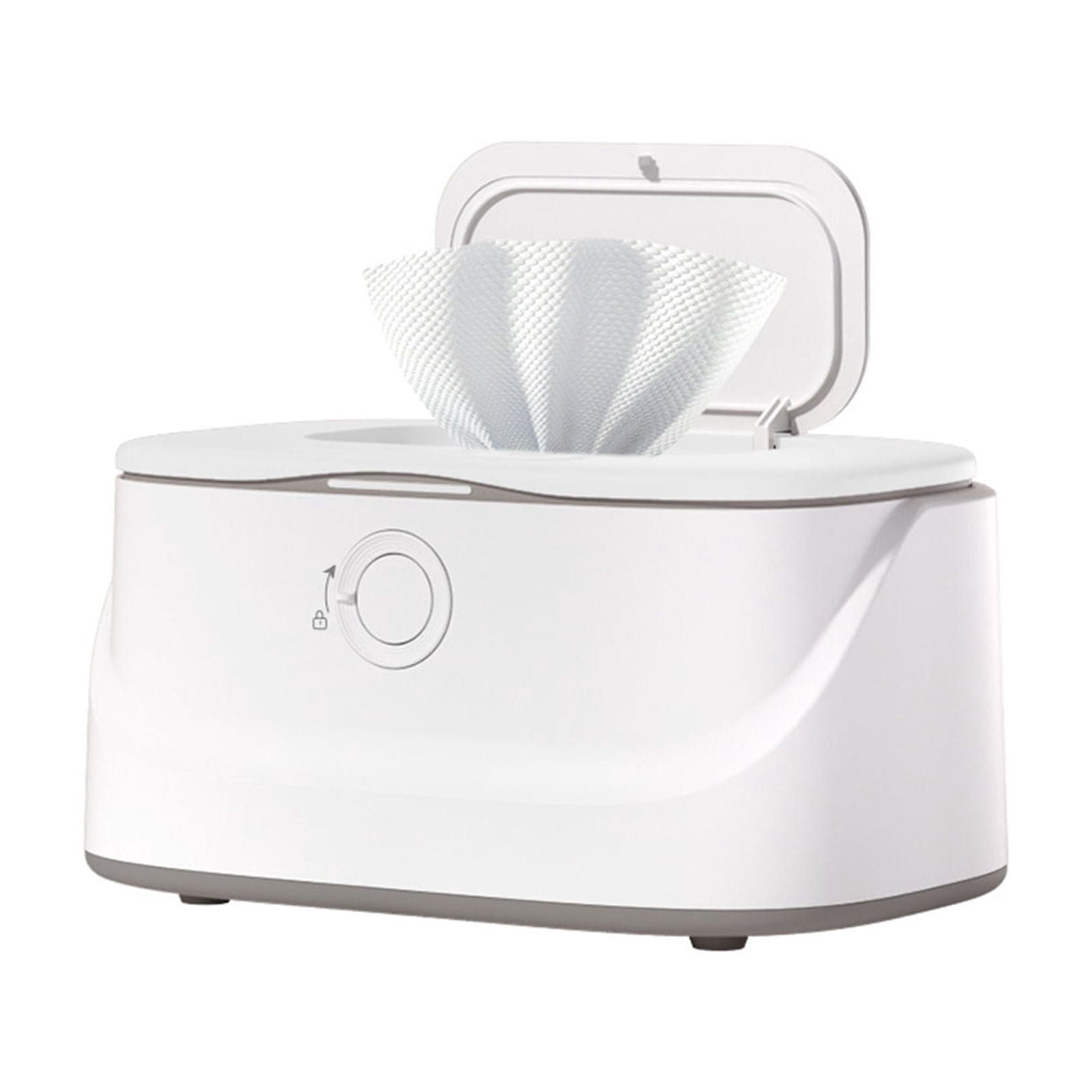 Homelife Wipes Warmer with Stainless Steel Top Heating 3 Adjustable Levels Indicator Light Constant Temperature Baby Wet Wipes Dispenser for Large Wipes Holds 80 Wipes Baby Care Essential