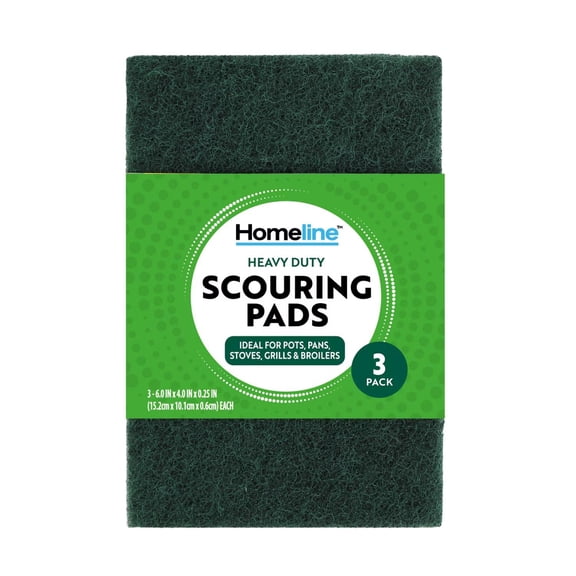 Homeline Heavy Duty Scouring Pads, 3 Count