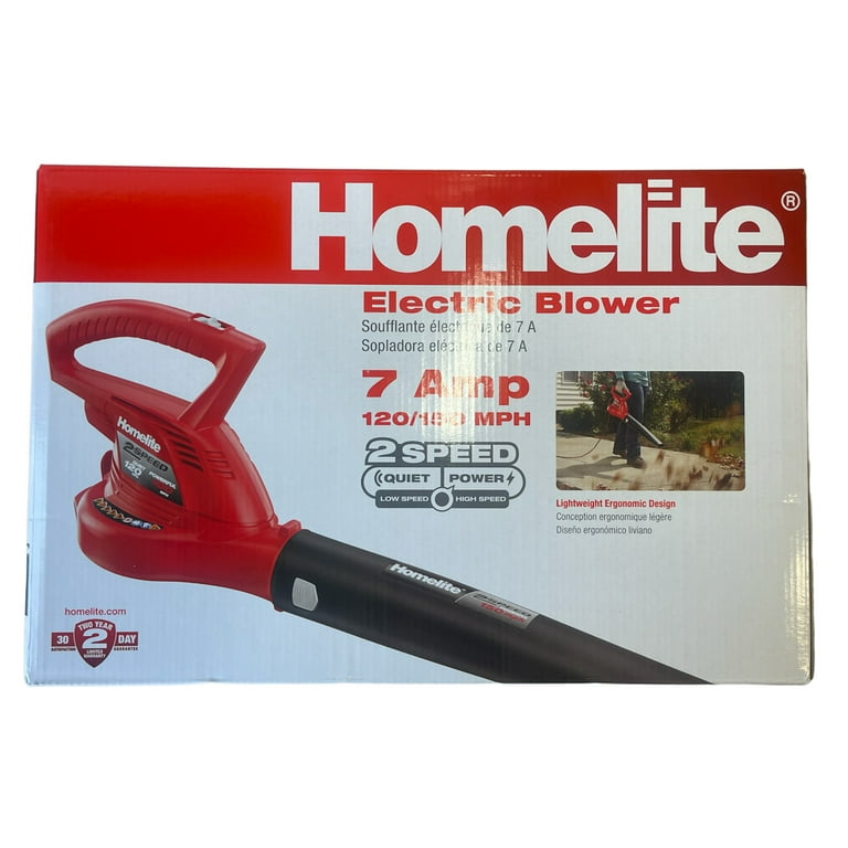 Homelite 150 MPH 233 CFM 7 Amp Electric Leaf Blower/Sweeper Homelite 150 MPH 233 CFM 7 Amp Electric Leaf Blower/Sweeper