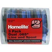 Homelite Genuine OEM AC41RL3 Autofeed Dual .065  Replacement Line and Spool Pack for Homelite Electric String Trimmers 3 Pack