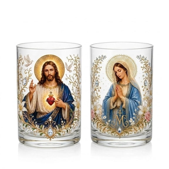 Homellea 2026 Limited Edition Morning Prayer Glass Tea Cup,Faith&Serenity Collection Christian Glass Tea Cups,14 oz Floral Clear Embossed Glass Cup,Inspirational Prayer Mug for Women Men