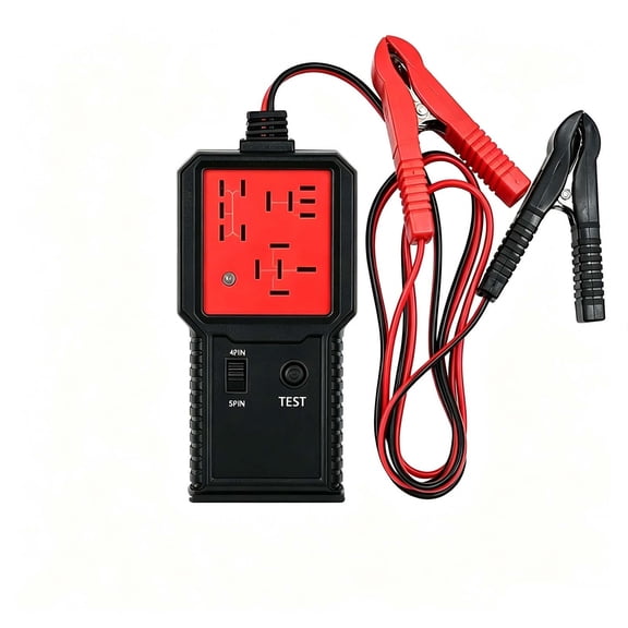 Homellea Automotive Relay Tester, 12V 24V Car Relay Diagnostic Tool for 4 Pin and 5 Pin Relays with Battery Clips, LED Indicator and Test Button for Auto Electrical Repair