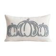 thumbnail image 1 of Homellea Fall Pumpkin Throw Pillow Cover, 20 x 12 Inch Cream Rectangular Cushion Case with Blue Tufted Embroidered Pumpkins for Sofa, Couch, Bed, Chair, Halloween and Thanksgiving Decor, 1 of 6