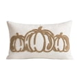 thumbnail image 1 of Homellea Fall Pumpkin Throw Pillow Cover, 20 x 12 Inch Cream Rectangular Cushion Case with Blue Tufted Embroidered Pumpkins for Sofa, Couch, Bed, Chair, Halloween and Thanksgiving Decor, 1 of 6