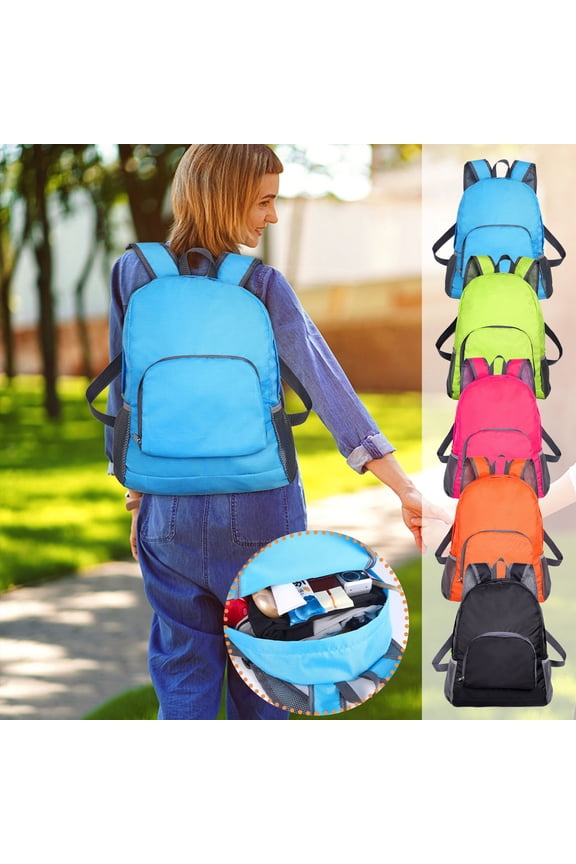Foldable Lightweight Backpack, Mesh Travel Daypack With Fluorescent Accent For Groceries, Gym Gear, Travel, Hiking, Shopping, Picnic, Daily Errands And Closet Storage, Home Use