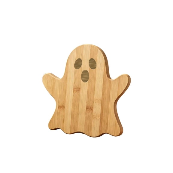 Homellea Ghost Shaped Bamboo Charcuterie Board, Halloween Serving Tray for Cheese, Snacks, Cookies, Fruit, Candy, Appetizers, Party Table, Kitchen Countertop and Fall Holiday Decor