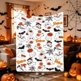 thumbnail image 1 of Homellea Halloween Throw Blanket, 60 x 79 Inch Ghost Pumpkin Bat Boo Print Flannel Fleece Blanket, Soft Lightweight Decorative Blanket for Sofa, Couch, Bed, Office and Fall Decor, 1 of 6