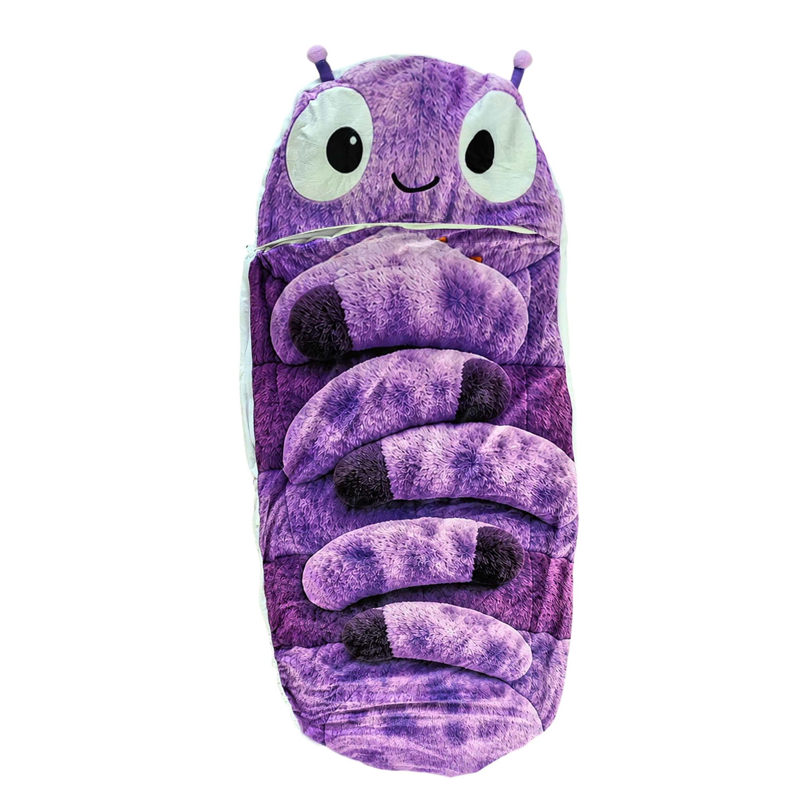 Homellea Hugging Caterpillar Sleeping Bags, Plush Cocoon Sleeping Bag with Pull Cord, Full Body Plush Lounger, Indoor Nap Pod, Cozy Reading Nest, Animal Sleeping Bags for Adults,74.8"x29.9"